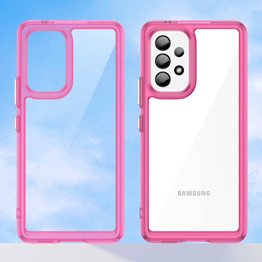 OUTER SPACE CASE FOR SAMSUNG GALAXY A53 5G COVER WITH A FLEXIBLE FRAME PINK