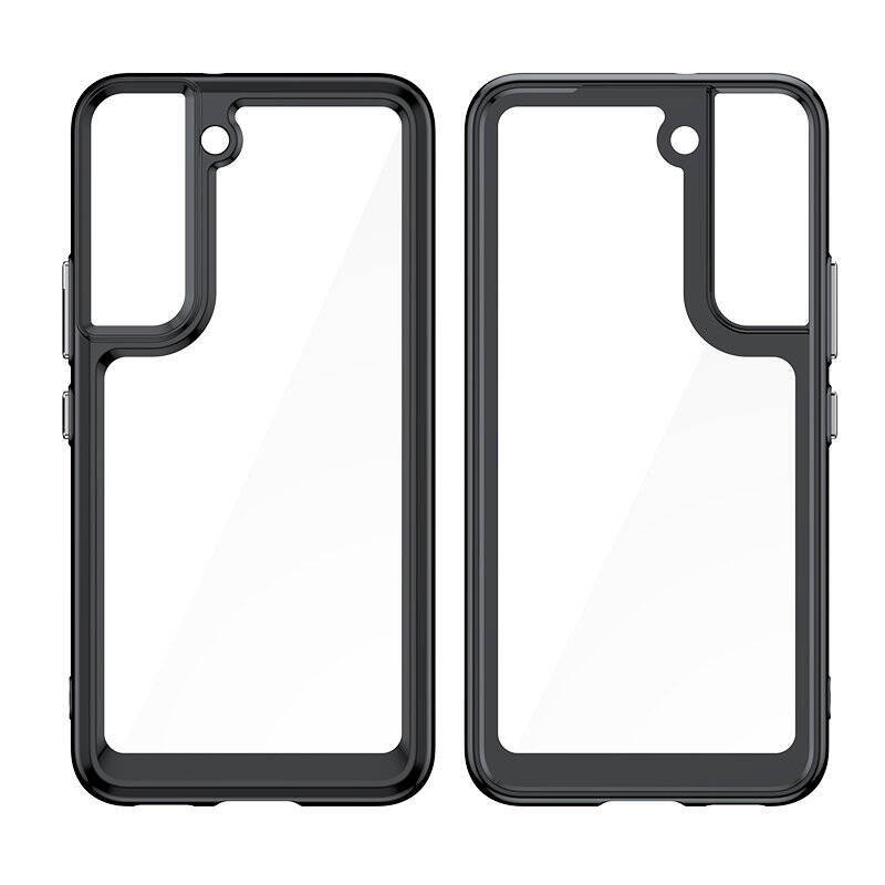 OUTER SPACE CASE FOR SAMSUNG GALAXY S23+ COVER WITH A FLEXIBLE FRAME BLACK