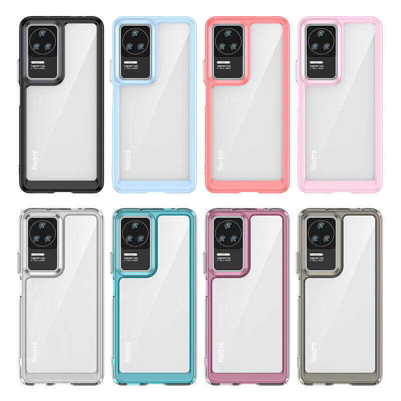 OUTER SPACE CASE FOR XIAOMI POCO F4 5G COVER WITH A FLEXIBLE FRAME BLACK