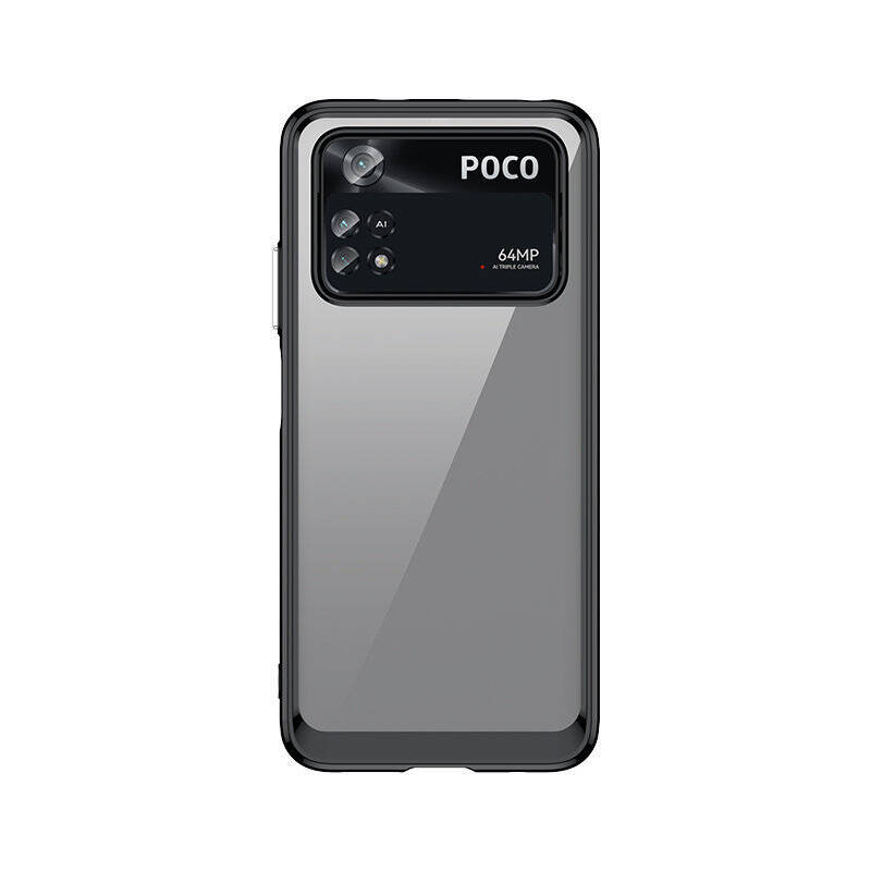 OUTER SPACE CASE FOR XIAOMI POCO M4 PRO COVER WITH A FLEXIBLE FRAME BLACK