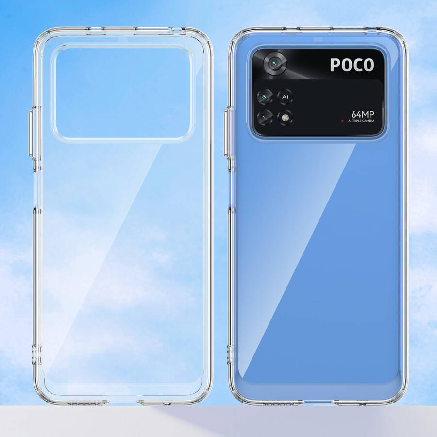 OUTER SPACE CASE FOR XIAOMI POCO M4 PRO COVER WITH A FLEXIBLE FRAME BLACK