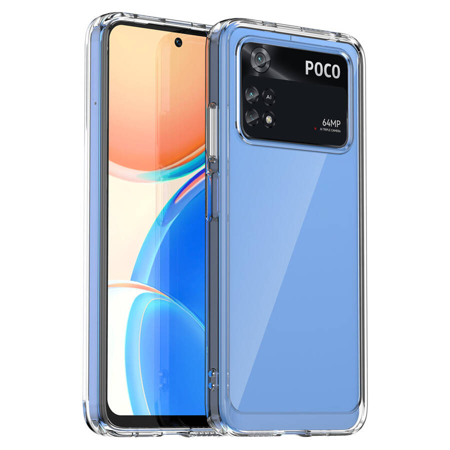 OUTER SPACE CASE FOR XIAOMI POCO M4 PRO COVER WITH A FLEXIBLE FRAME BLUE