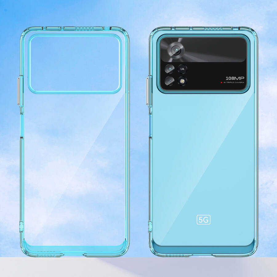 OUTER SPACE CASE FOR XIAOMI POCO X4 PRO 5G COVER WITH A FLEXIBLE FRAME BLUE