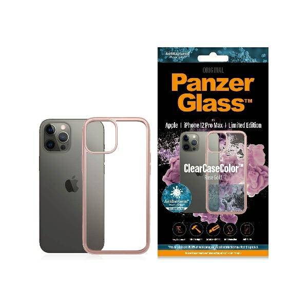 PANZERGLASS CLEAR CASE IPHONE 12 PRO MAX ANTIBACTERIAL ROSE GOLD