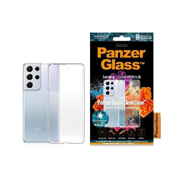 PANZERGLASS CLEAR CASE SAMSUNG  S21 ULTRA ANTIBACTERIAL TRANSPARENT