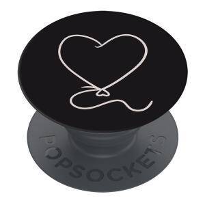 POPSOCKETS Heart Balloon smartphone holder and base in black