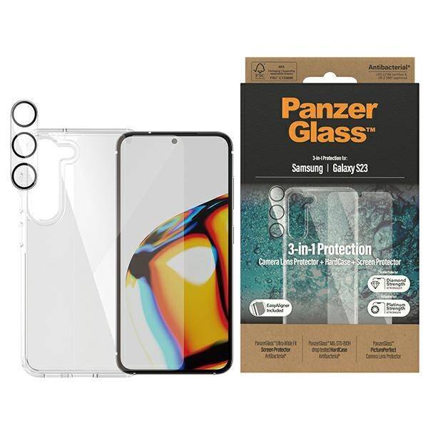 PanzerGlass Bundle 3in1 Sam S23 S911 Hardcase + Screen Protector + Camera Lens 0433+7315