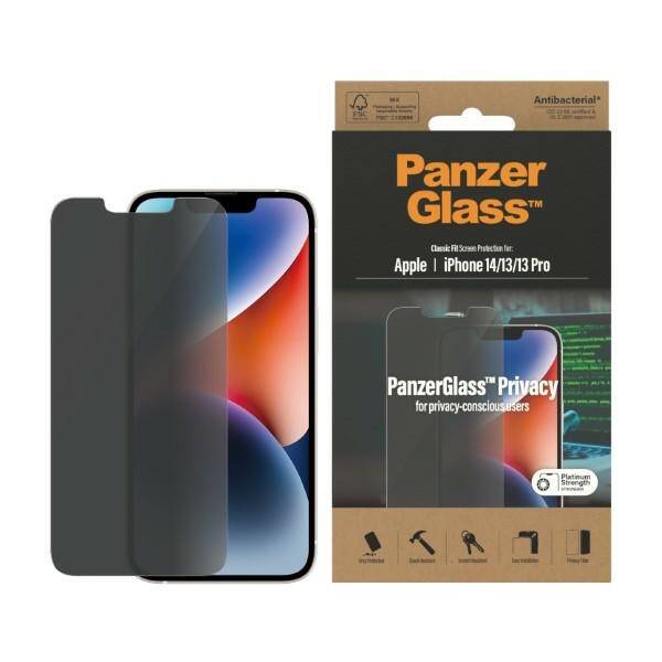 PanzerGlass Classic Fit iPhone 14 / 13 Pro / 13 6,1" Privacy Screen Protection Antibacterial P2767