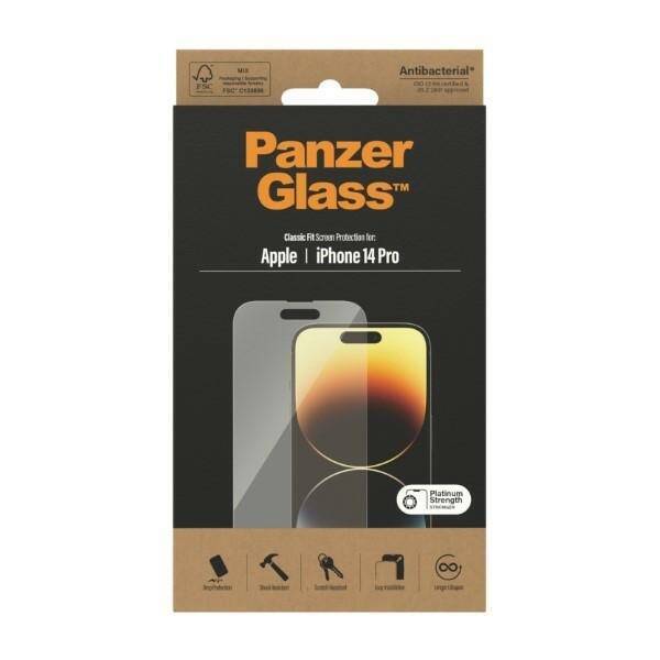 PanzerGlass Classic Fit iPhone 14 Pro 6,1" Screen Protection Antibacterial 2768