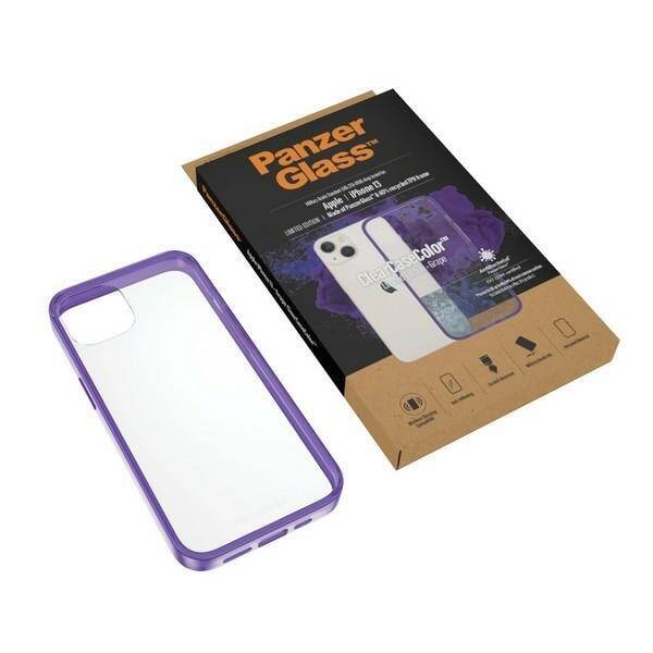 PanzerGlass ClearCase iPhone 13 / 14 / 15 6.1" Antibacterial Military grade Grape 0332