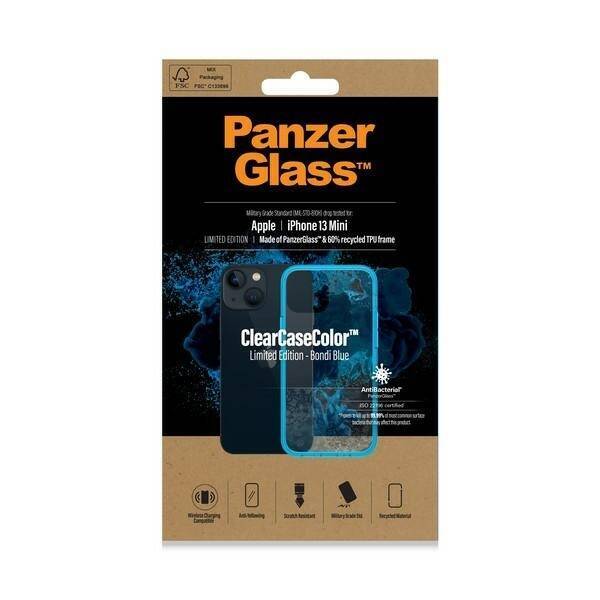 PanzerGlass ClearCase iPhone 13 Mini 5.4" Antibacterial Military grade Bondi Blue 0326