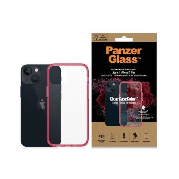 PanzerGlass ClearCase iPhone 13 Mini 5.4" Antibacterial Military grade Strawberry 0330