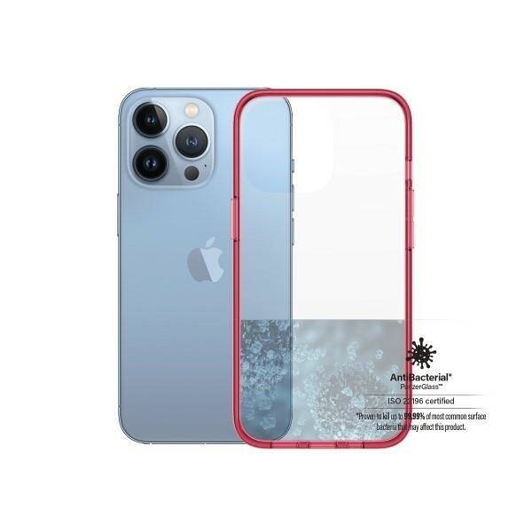 PanzerGlass ClearCase iPhone 13 Pro 6,1" Antibacterial Military grade Strawberry 0340