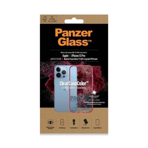 PanzerGlass ClearCase iPhone 13 Pro 6,1" Antibacterial Military grade Strawberry 0340