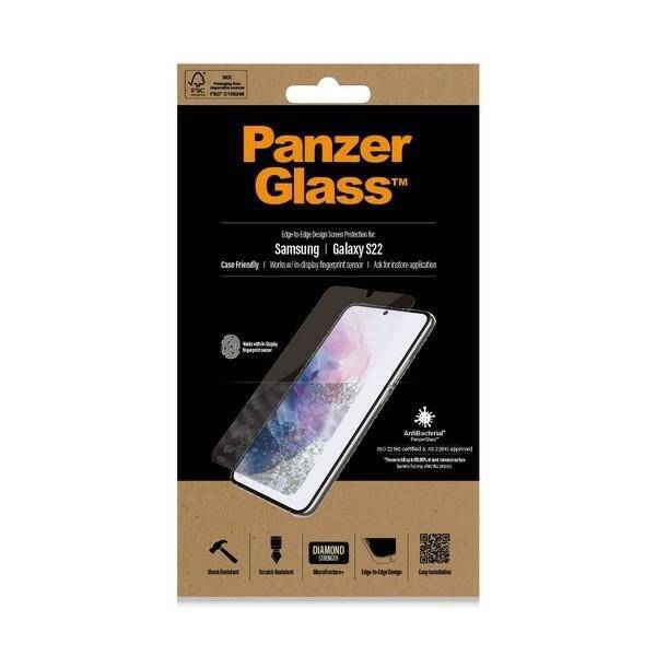 PanzerGlass E2E Microfracture Sam S22 G901 Case Friendly AntiBacterial czarny/black 7293