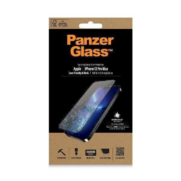 PanzerGlass E2E Microfracture iPhone 13 Pro Max 6,7" Case Friendly AntiBacterial czarny/black Pro2746