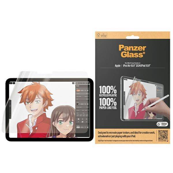 PanzerGlass GraphicPaper iPad Air 11" 2024 | iPad 10.9" 2022 Anti Glare, Case Friendly, Ultra-wide Fit 2834