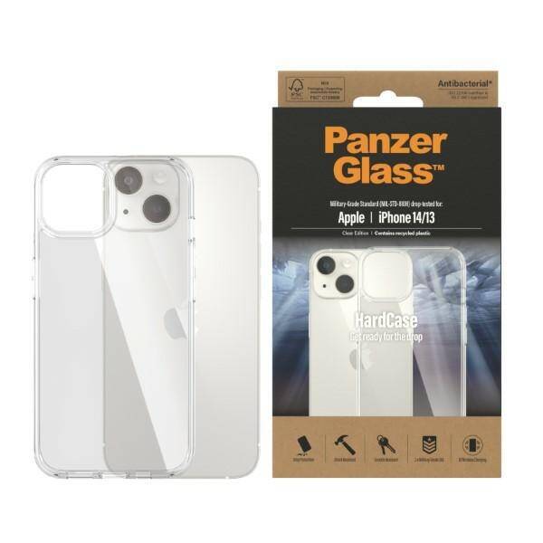 PanzerGlass HardCase iPhone 14 / 15 / 13 6,1" Antibacterial Military grade transparent 0401