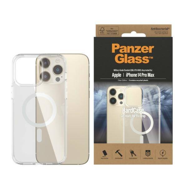 PanzerGlass HardCase iPhone 14 Pro Max 6,7" MagSafe Antibacterial Military grade transparent 0412