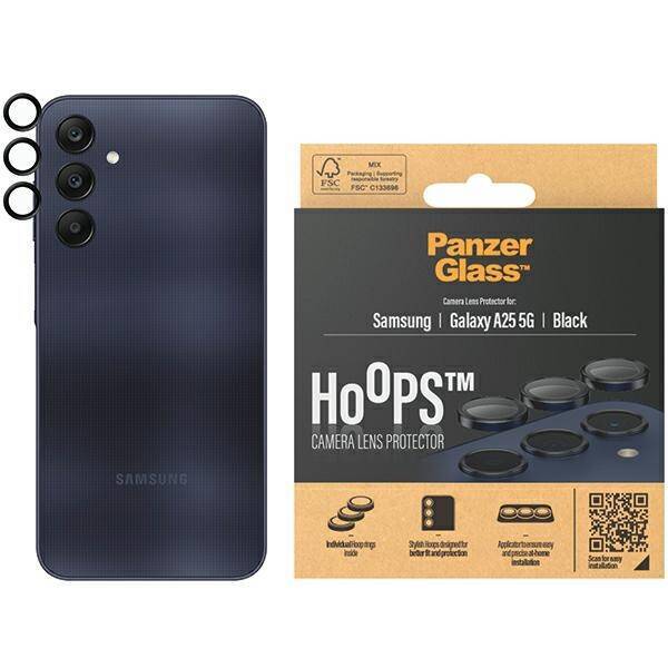 PanzerGlass Hoops Camera Sam A25 5G czarny/black 1225 camera lens protector hoop optic rings