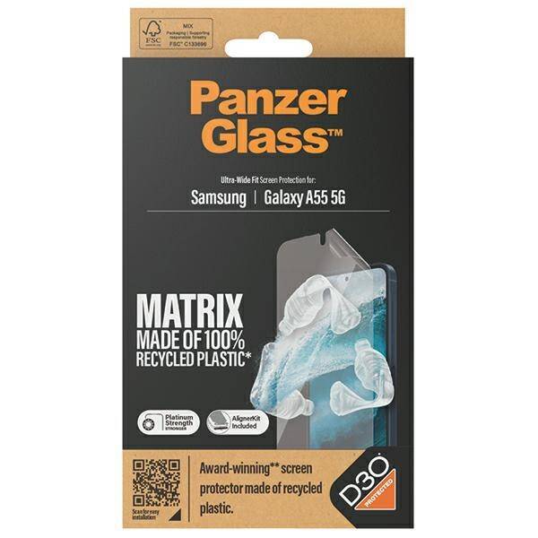 PanzerGlass Matrix Ultra-Wide Fit Sam A55 5G A556 Screen Protection 7362 with Easy Aligner