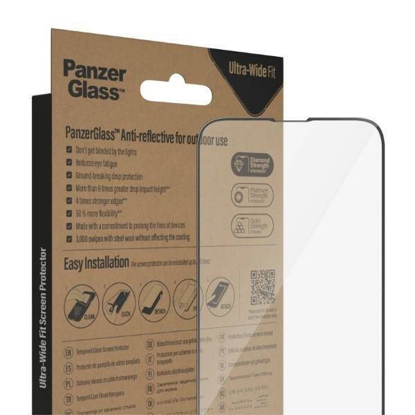 PanzerGlass Ultra-Wide Fit iPhone 14 / 13 Pro / 13 6,1" Screen Protection Anti-reflective Antibacterial Easy Aligner Included 2787