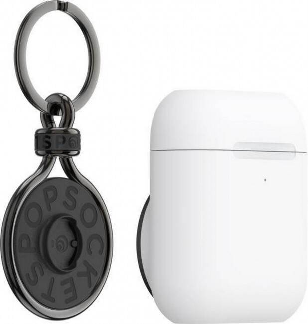 Popsockets case for AirPods with keychain White