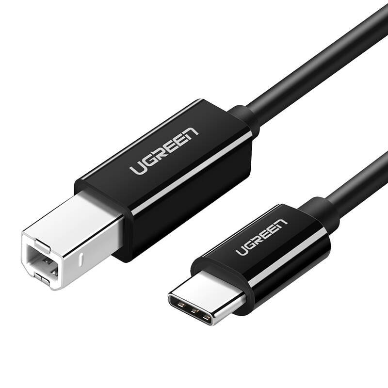 Printer Cable USB-C 2.0 to USB-B UGREEN US241, 1m (black)