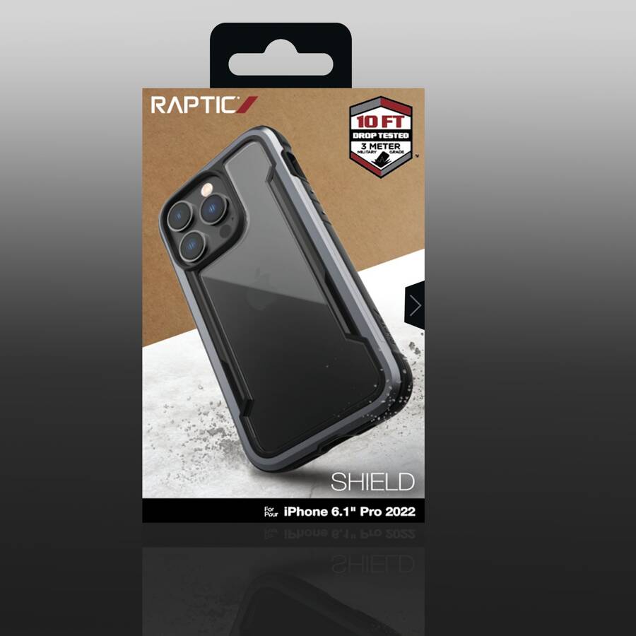 RAPTIC X-DORIA SHIELD CASE IPHONE 14 PRO ARMORED COVER BLACK