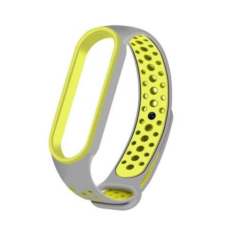 REPLACEMENT SILICONE WRISTBAND XIAOMI MI BAND 5 DOTS GRAY-GREEN