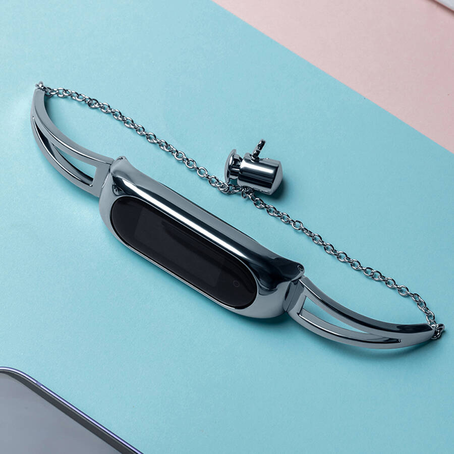 REPLACMENT METAL BAND BRACELET STRAP FOR XIAOMI MI BAND 6 / 5 / 4 / 3 SILVER