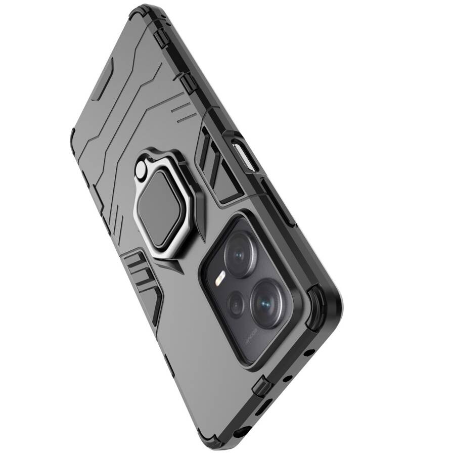 RING ARMOR CASE FOR XIAOMI REDMI NOTE 12 PRO+ ARMORED COVER MAGNETIC HOLDER RING BLACK