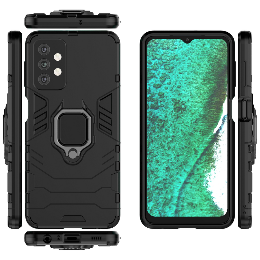 RING ARMOR TOUGH HYBRID CASE COVER + MAGNETIC HOLDER FOR SAMSUNG GALAXY A33 5G BLACK