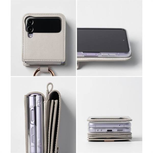 RINGKE SIGNATURE CARD POCKET GALAXY Z FLIP 4 DOVE GREY