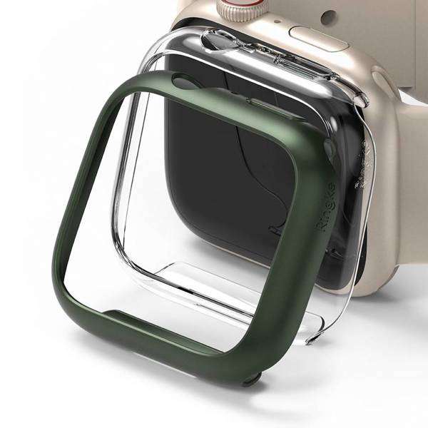 RINGKE SLIM 2-PACK APPLE WATCH 7 (41 MM) CLEAR & DEEP GREEN