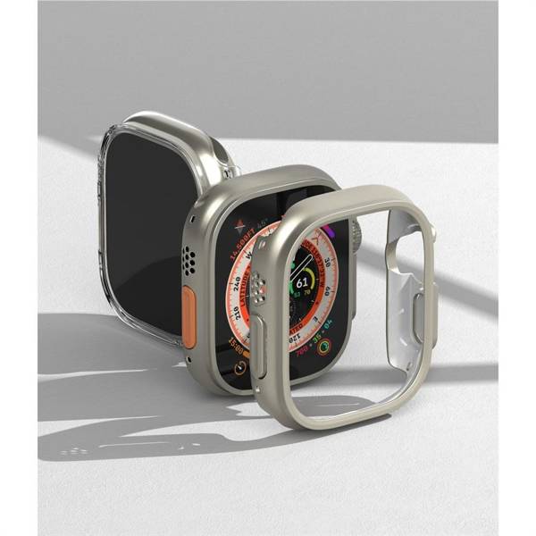 RINGKE SLIM 2-PACK APPLE WATCH ULTRA 1 / 2 (49 MM) CLEAR & TITANIUM GREY