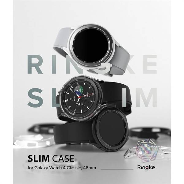 RINGKE SLIM 2-PACK GALAXY WATCH 4 CLASSIC 46 MM CLEAR & BLACK