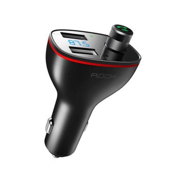 ROCK B300 2-PORT USB CAR CHARGER + TRANSMITER FM BLACK