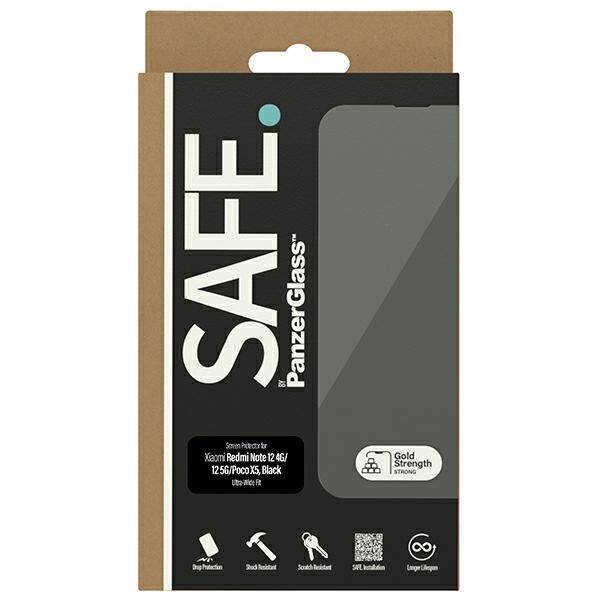 SAFE by PanzerGlass Xiaomi Redmi Note 12 5G / 12 4G / Poco X5 Screen Protection Ultra-Wide Fit czarny/black SAFE95344