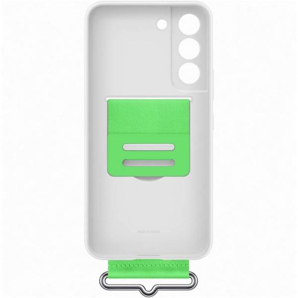 SAMSUNG GALAXY S22 SILICONE COVER WHITE WITH STRAP BOX