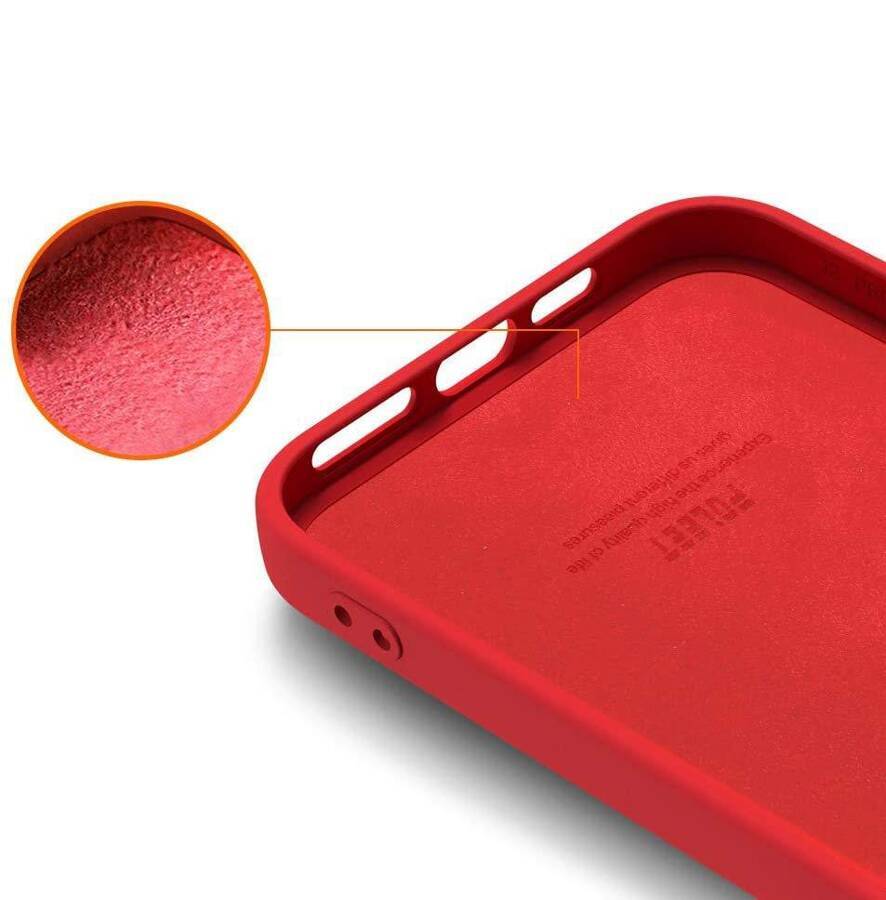 SILICONE CASE SOFT FLEXIBLE RUBBER COVER FOR IPHONE 13 PRO RED