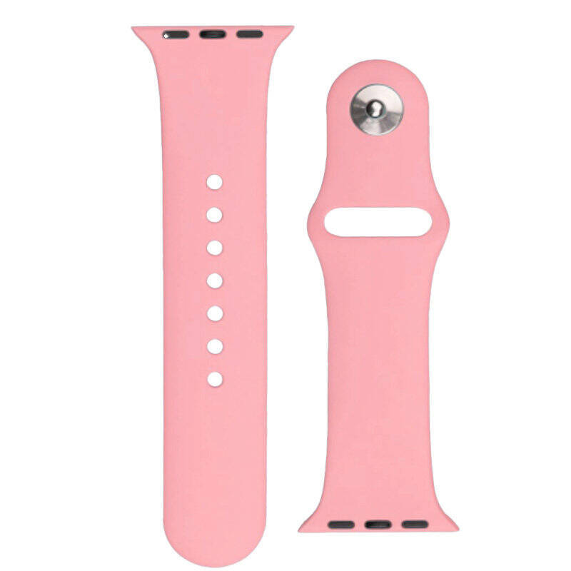 SILICONE STRAP APS SILICONE BAND FOR WATCH 9 / 8 / 7 / 6 / 5 / 4 / 3 / 2 / SE (41 / 40 / 38MM) STRAP WATCH BRACELET PINK