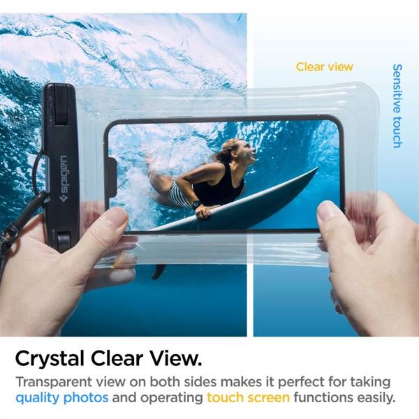 SPIGEN A610 UNIVERSAL WATERPROOF FLOAT CASE 2-PACK CRYSTAL CLEAR