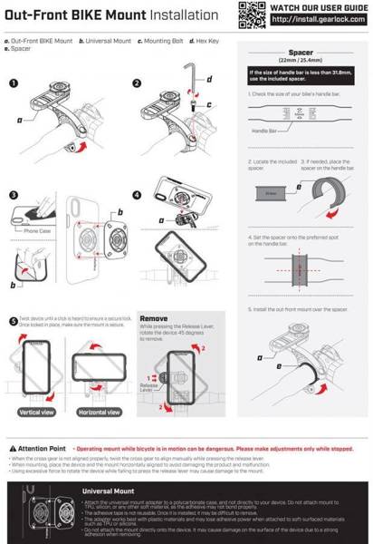 SPIGEN GEARLOCK MF100 OUT FRONT BIKE MOUNT