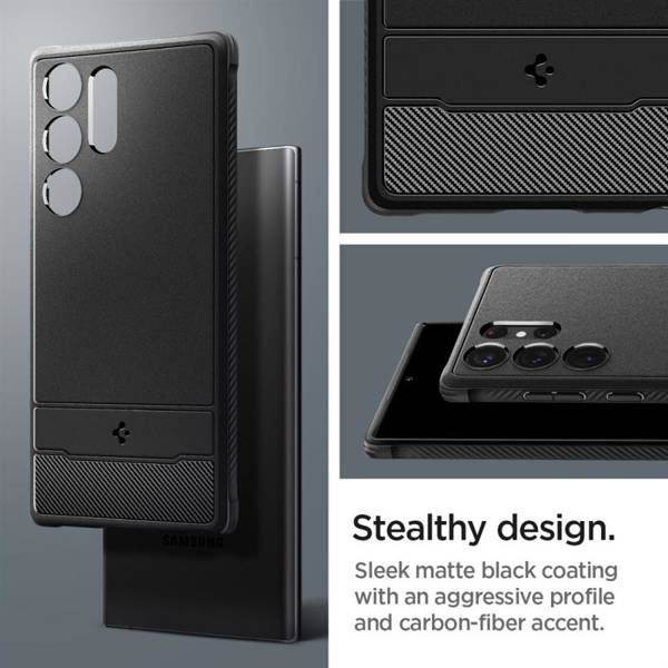 SPIGEN RUGGED ARMOR GALAXY S23 ULTRA MATTE BLACK