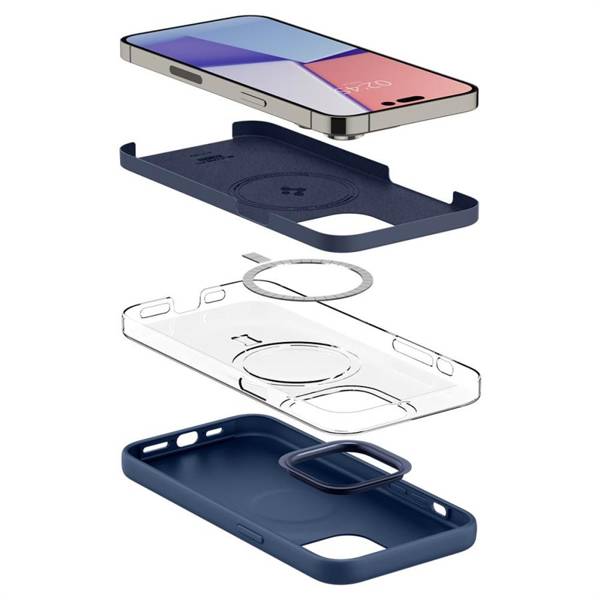 SPIGEN SILICONE FIT MAG MAGSAFE IPHONE 14 PRO NAVY BLUE