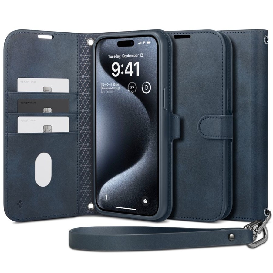 SPIGEN WALLET "S" PRO IPHONE 15 PRO MAX NAVY