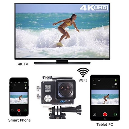 SPORTS CAMERA WIFI 4K IMMERSION 30M BLACK