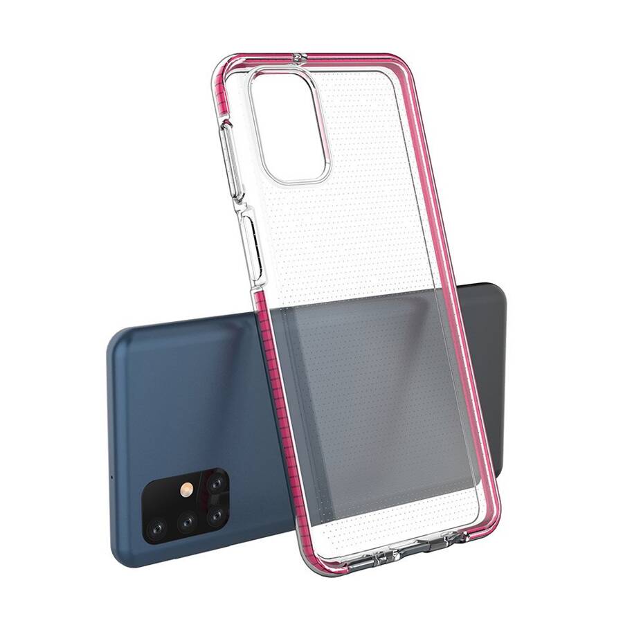 SPRING CASE CLEAR TPU GEL PROTECTIVE COVER WITH COLORFUL FRAME FOR SAMSUNG GALAXY M31S DARK BLUE