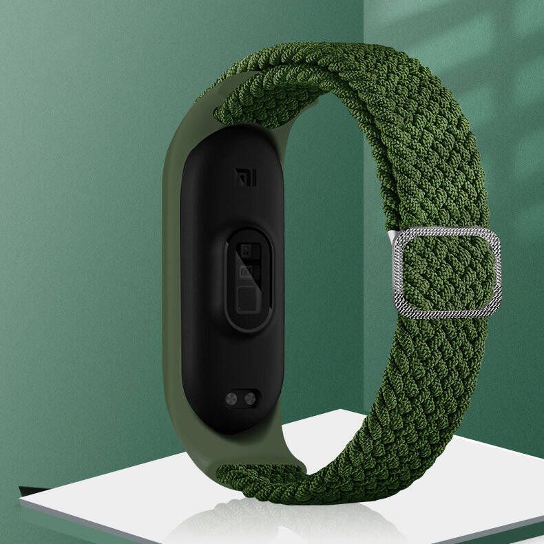 STRAP FABRIC REPLACEMENT BAND STRAP FOR XIAOMI MI BAND 6 / 5 / 4 / 3 BRAIDED CLOTH BRACELET GREY